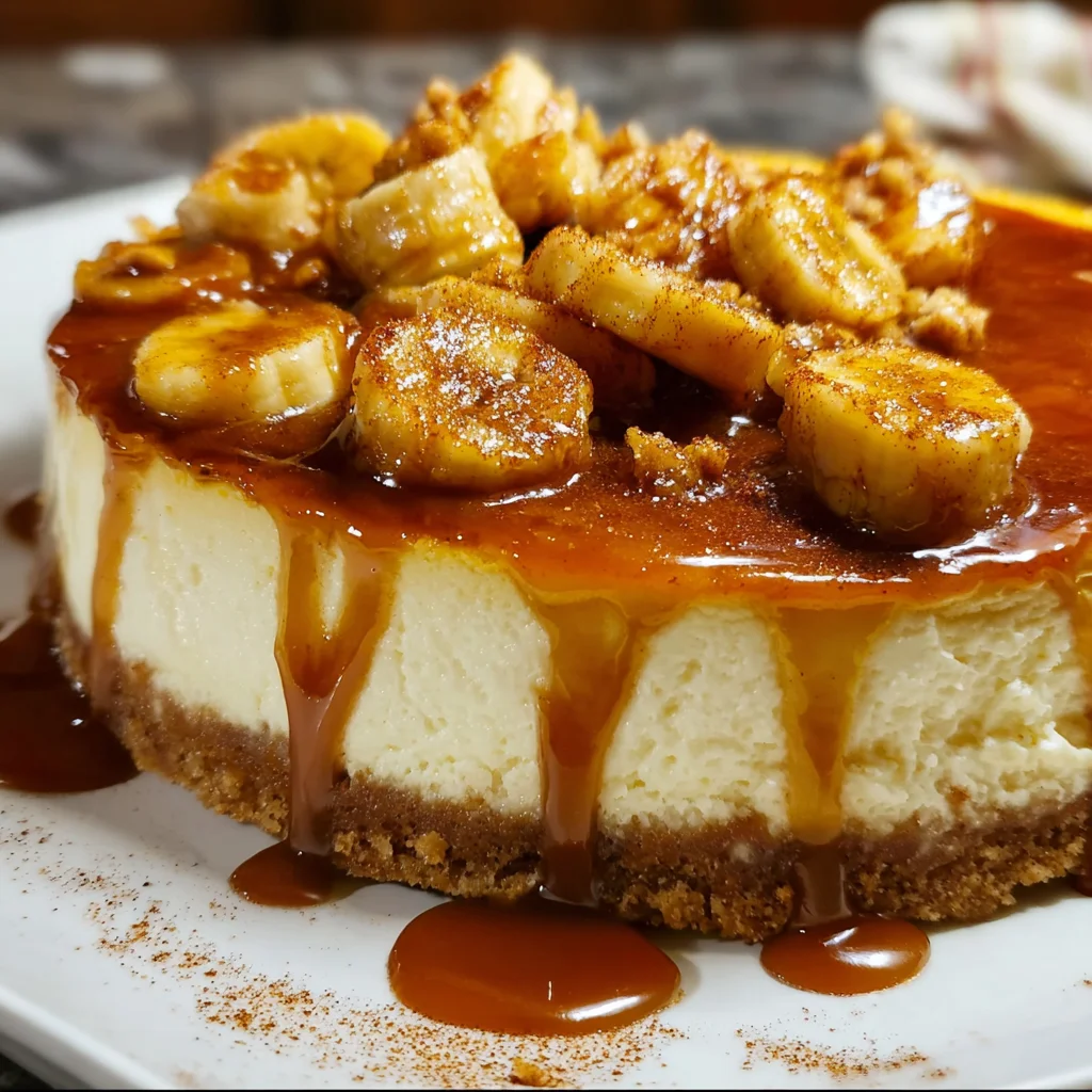 Bananas Foster Cheesecake – Decadent, Caramelized & Unforgettable!