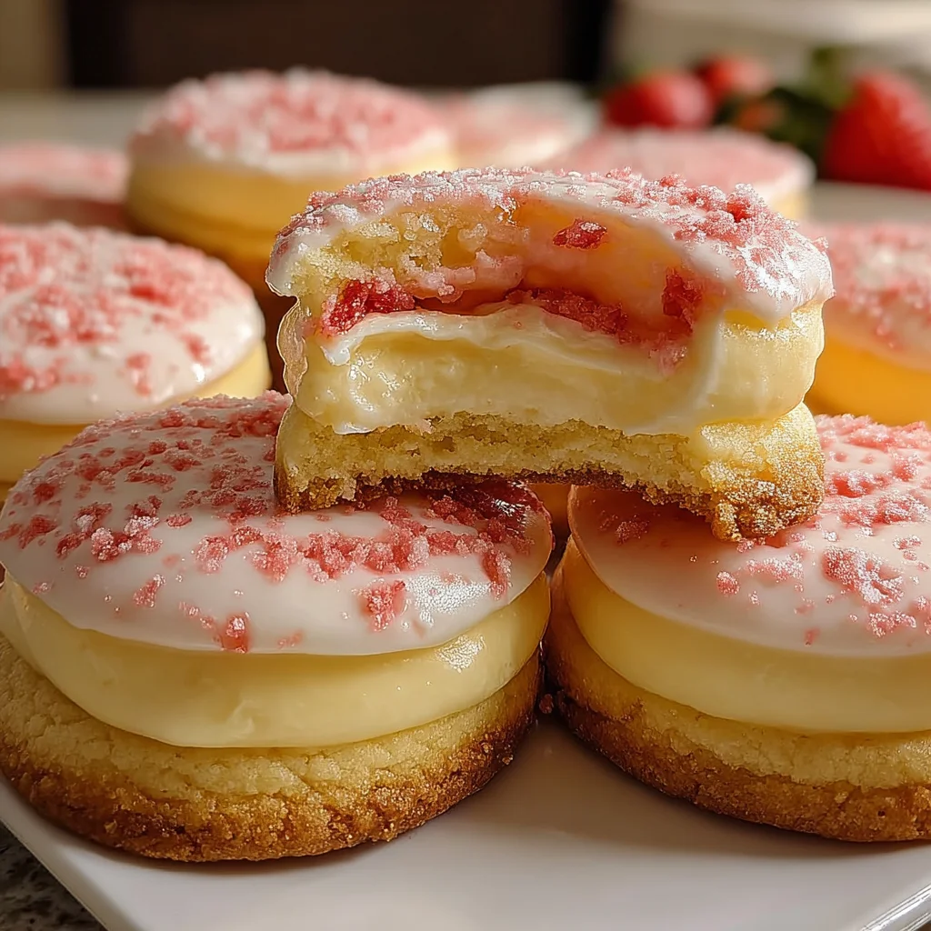 Strawberry Cheesecake Cookies – Soft, Sweet & Filled with Creamy Delight!
