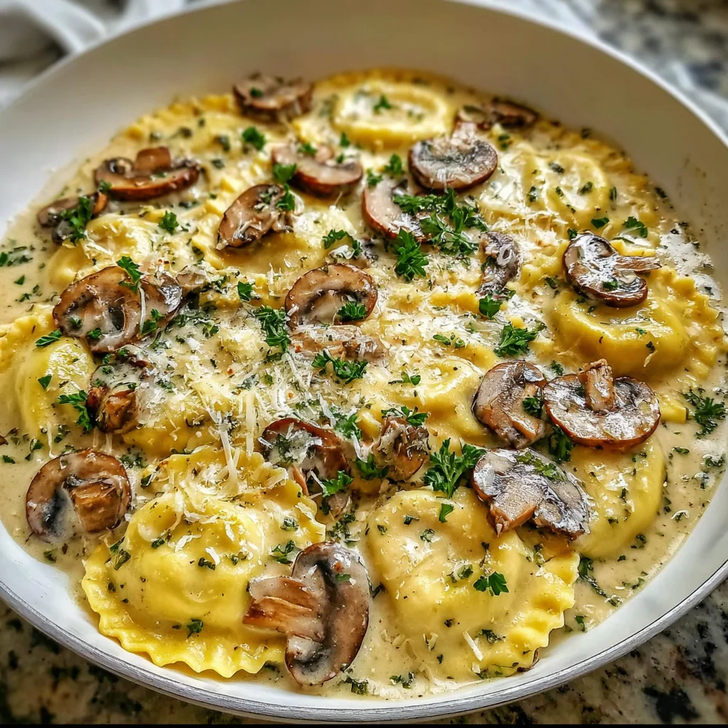 Mushroom Ravioli White Wine Sauce – Elegant, Creamy & Restaurant-Worthy!