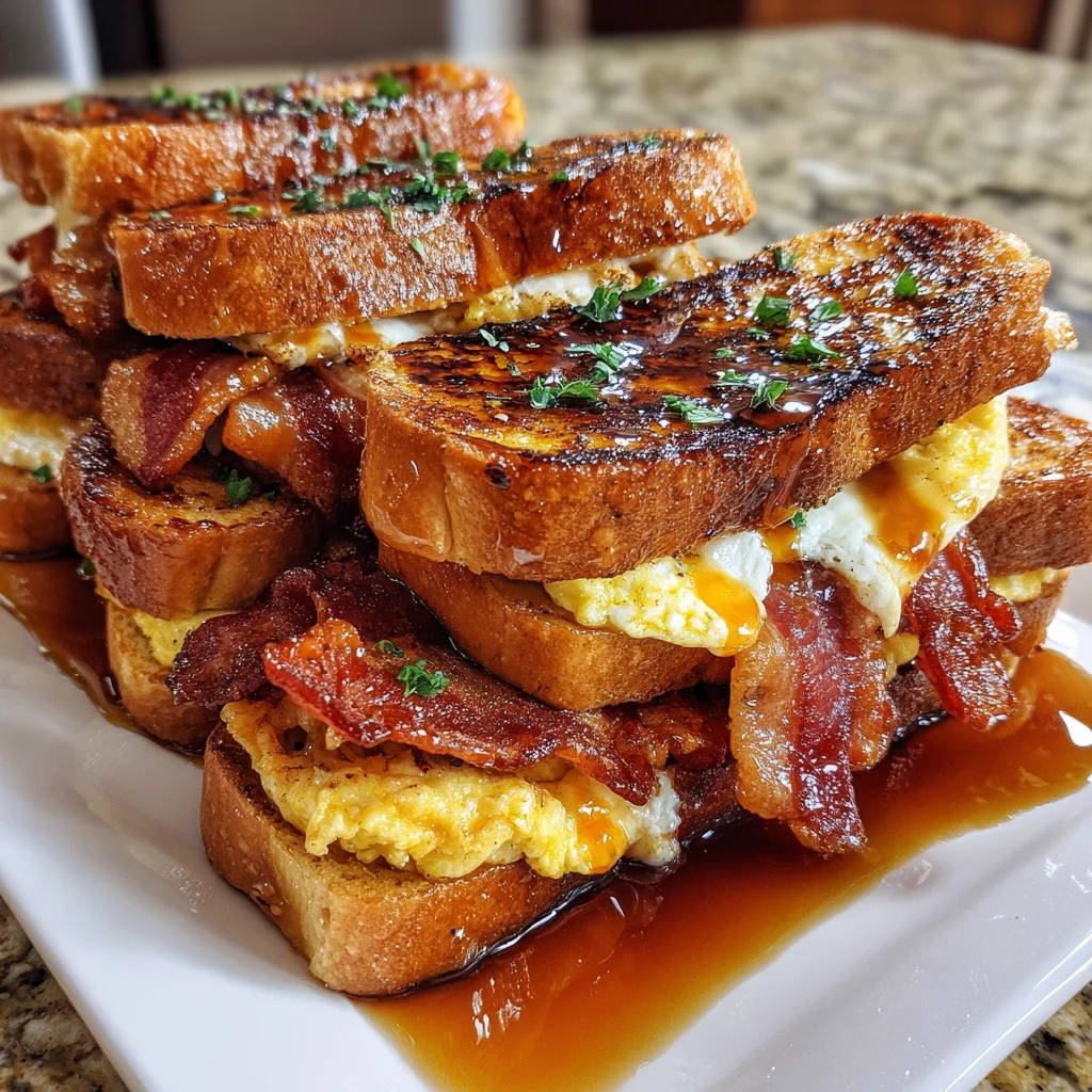 Bourbon Maple Bacon Stuffed Toast – Decadent Breakfast meets Dessert!