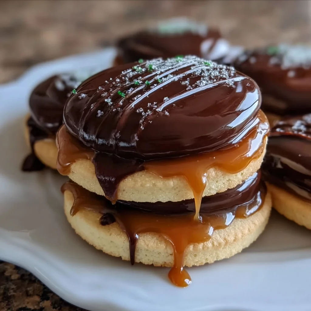 Chocolate Ganache & Caramel Sandwich Cookies – Decadent, Gooey & Pure Indulgence!