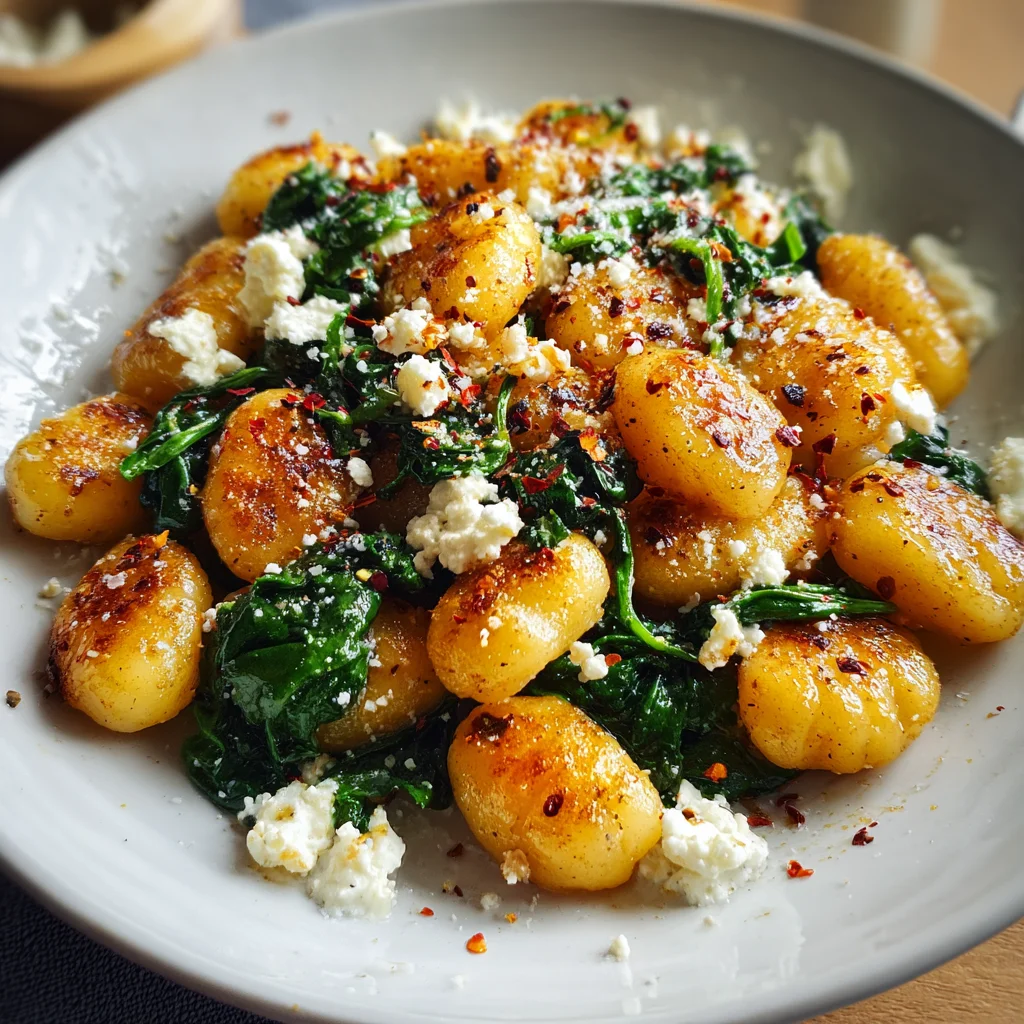 Crispy Gnocchi with Spinach & Feta – One-Pan Wonder in 20 Minutes!