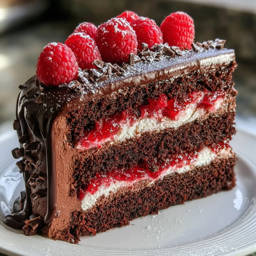 Chocolate Raspberry Layer Cake – Rich, Decadent & Bursting with Berry Bliss!