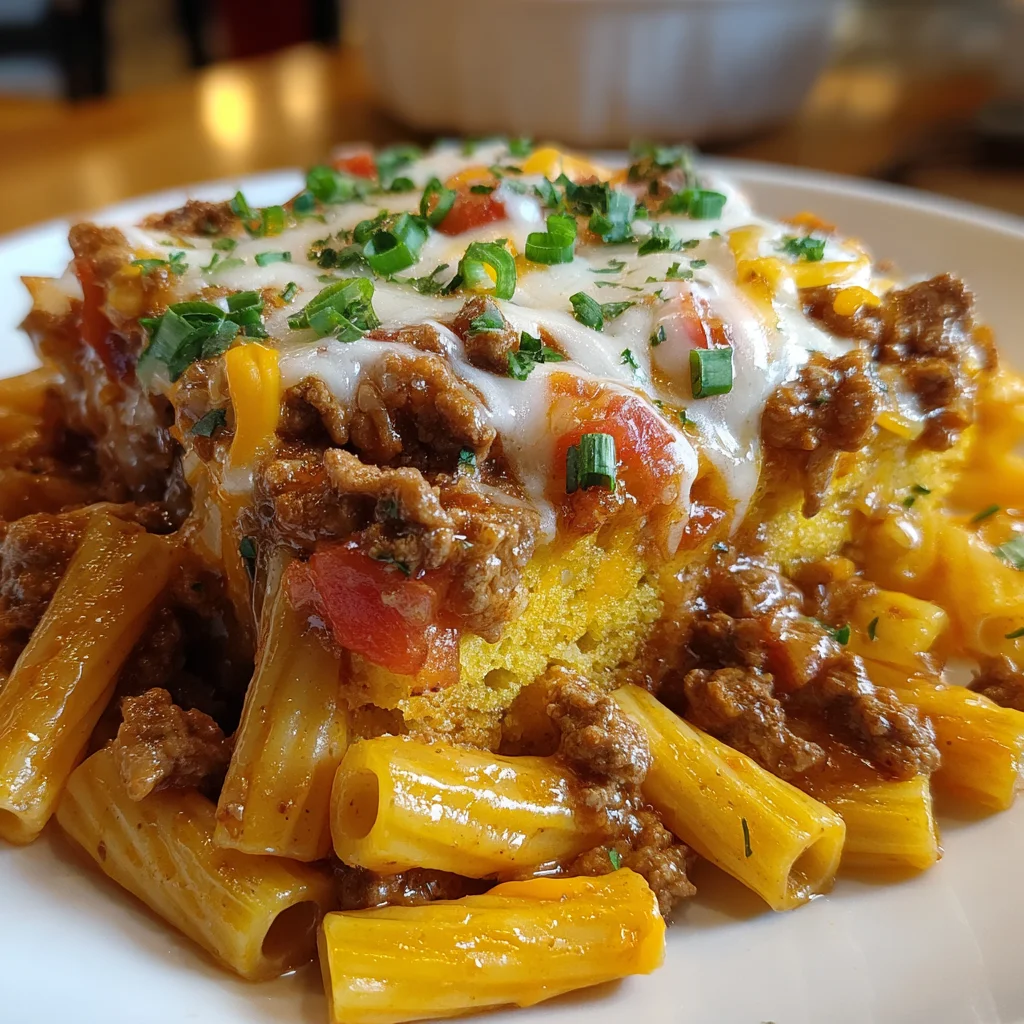 Honey Cornbread Pasta Bake – Sweet, Savory & Comfort in Every Bite!
