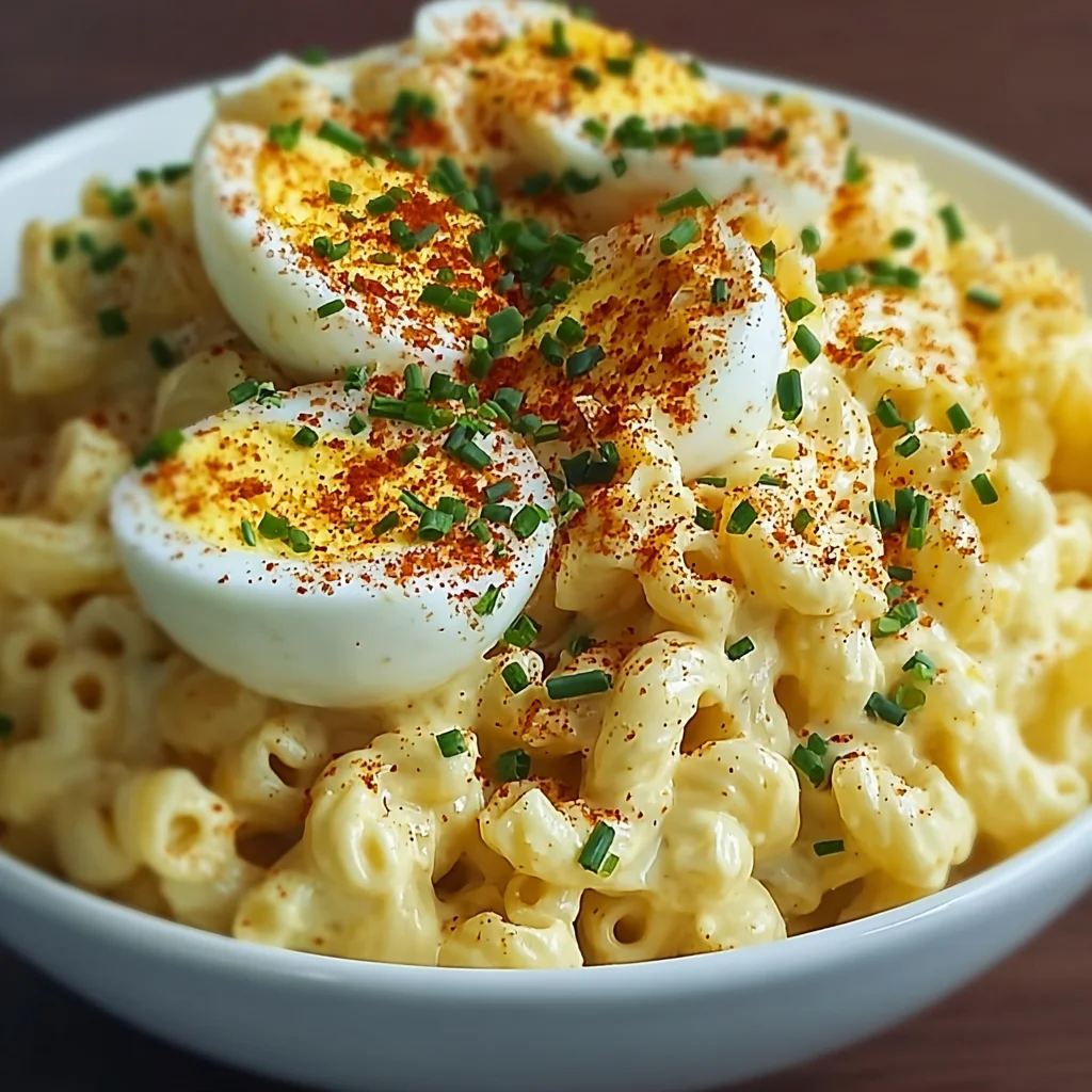 Deviled Egg Macaroni Salad – Creamy, Tangy & Packed with Flavor!