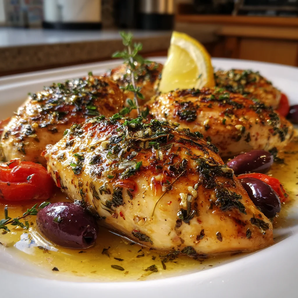 Juicy Greek Oven Baked Chicken Breast
