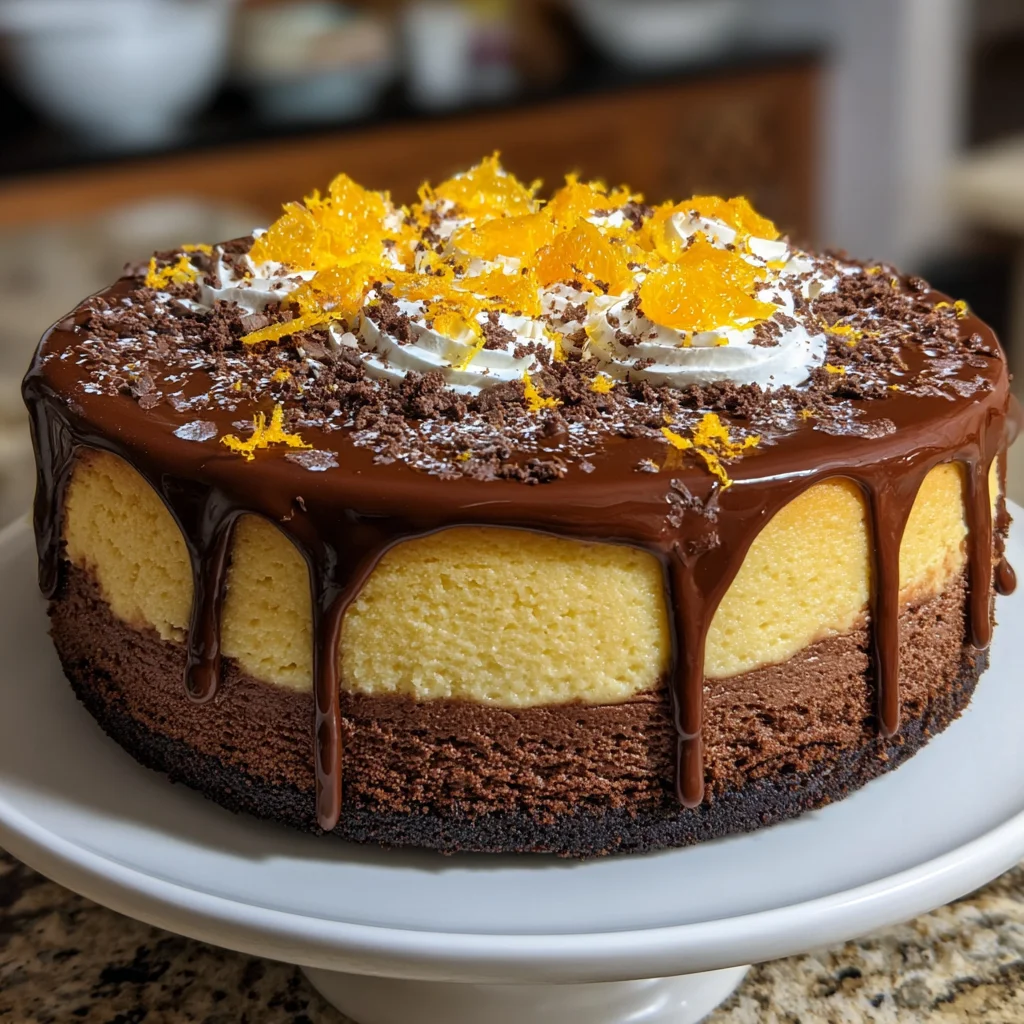 Chocolate Orange Cheesecake Layer Cake will Wow You!