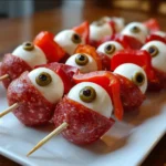 Skewered Salami Eyeballs – Spooky, Savory & Perfect for Halloween!