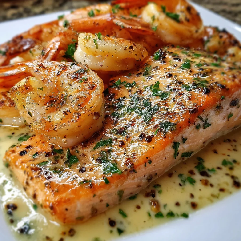 Cajun Shrimp & Salmon with Garlic Cream – Decadent, Spicy & Restaurant-Worthy!