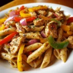 Roasted Pepper Chicken Pasta – Creamy, Savory & Full of Flavor!