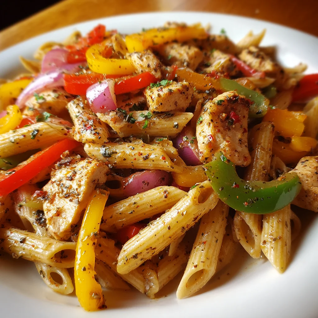 Roasted Pepper Chicken Pasta – Creamy, Savory & Full of Flavor!