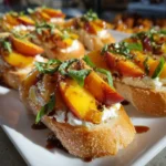 Sun-Kissed Peach Bruschetta Your New Favorite Summer Appetizer!