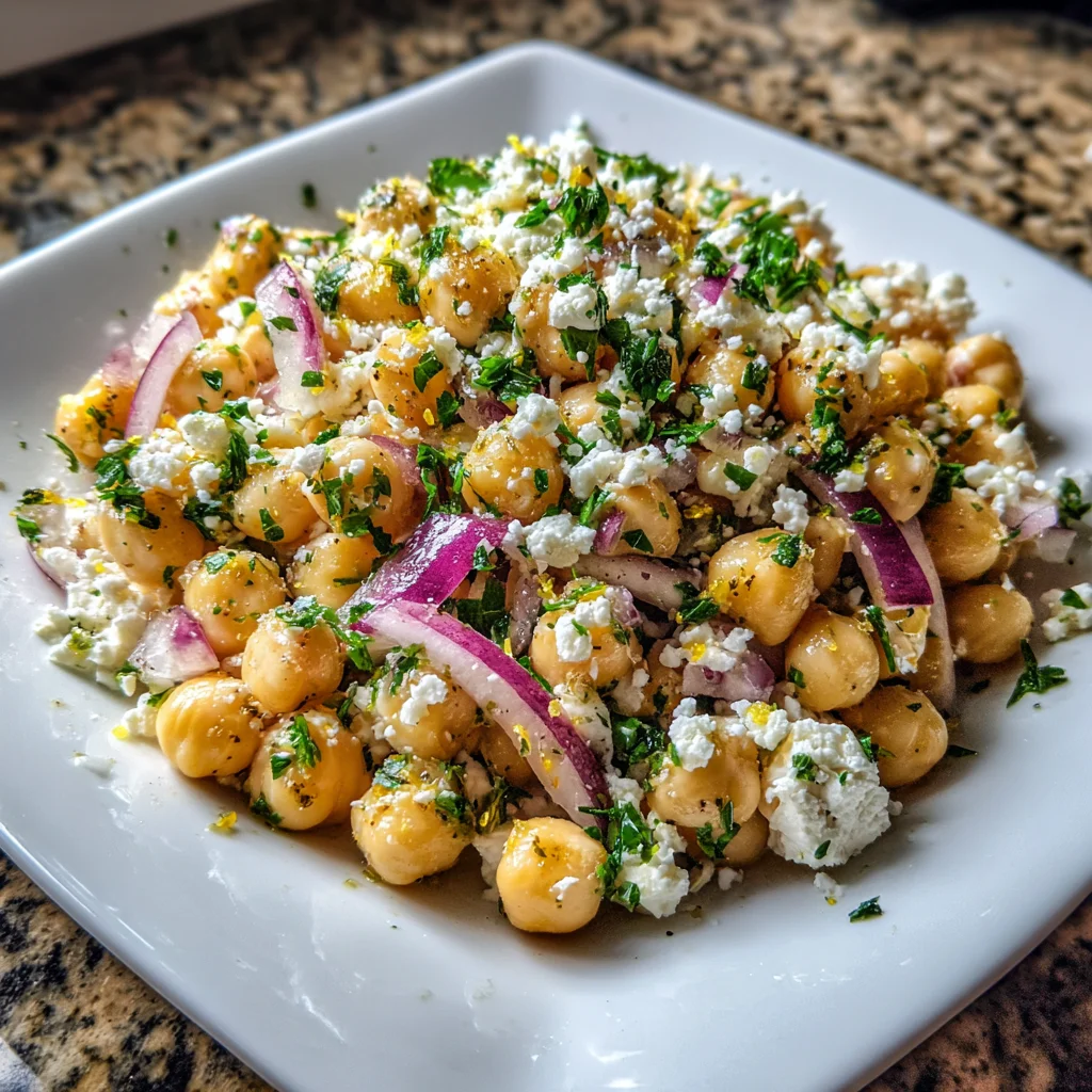 Lemony Chickpea Feta Salad – 10-Minute Protein Power Bowl!