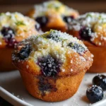Lemon Blueberry Breakfast Muffins – Bright, Moist & Bursting with Berries!
