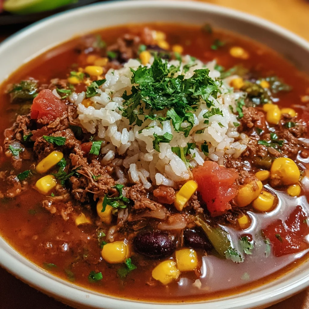 Mexican Beef and Rice Soup – Comfort in a Bowl with a Kick!