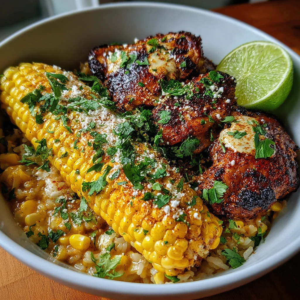 Street Corn Chicken Rice Bowl – Flavorful, Creamy & Packed with Zesty Goodness!