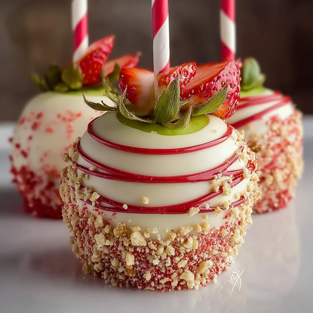 Strawberry Shortcake Candy Apples – Sweet, Crunchy & Berry-Delicious!