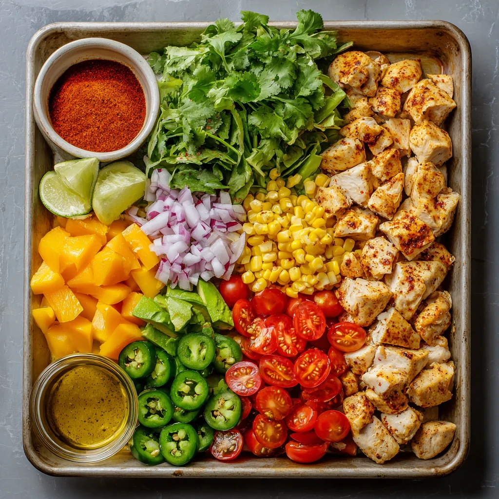 Sweet and Spicy Chicken Peach Salad – Fresh, Flavorful & Perfectly Balanced!