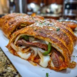 Mouthwatering Mozzarella Cheese Steak Stromboli – Cheesy, Savory & Packed with Flavor!