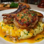 Smothered Pork Chops with Scalloped Potatoes – Hearty, Creamy & Comforting!