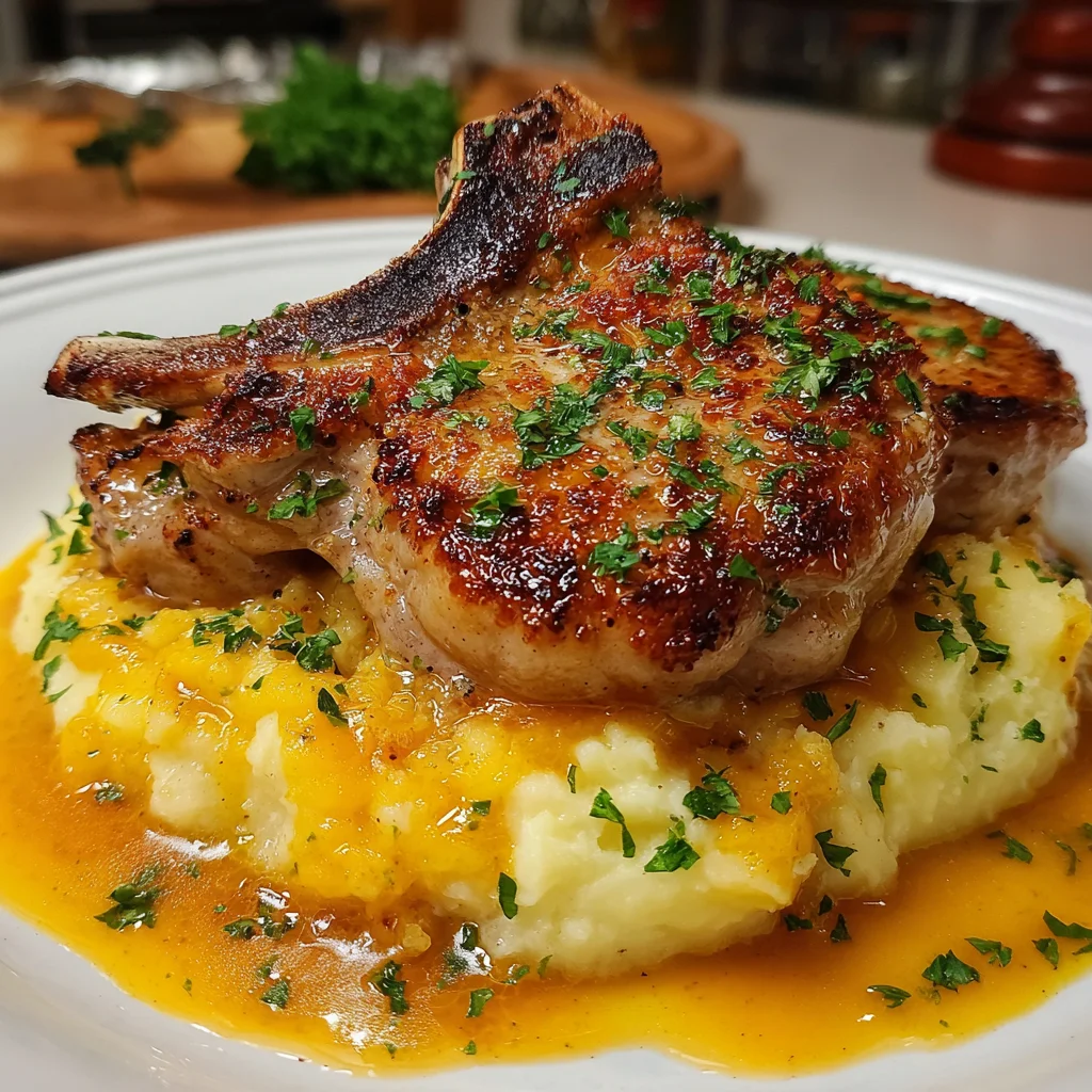 Smothered Pork Chops with Scalloped Potatoes – Hearty, Creamy & Comforting!