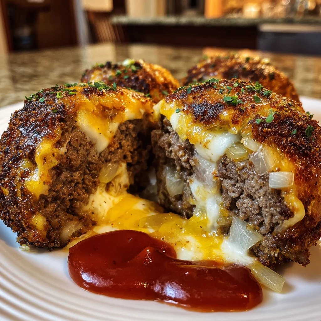 Garlic Parmesan Cheeseburger Bombs – Gooey, Savory & Totally Irresistible!