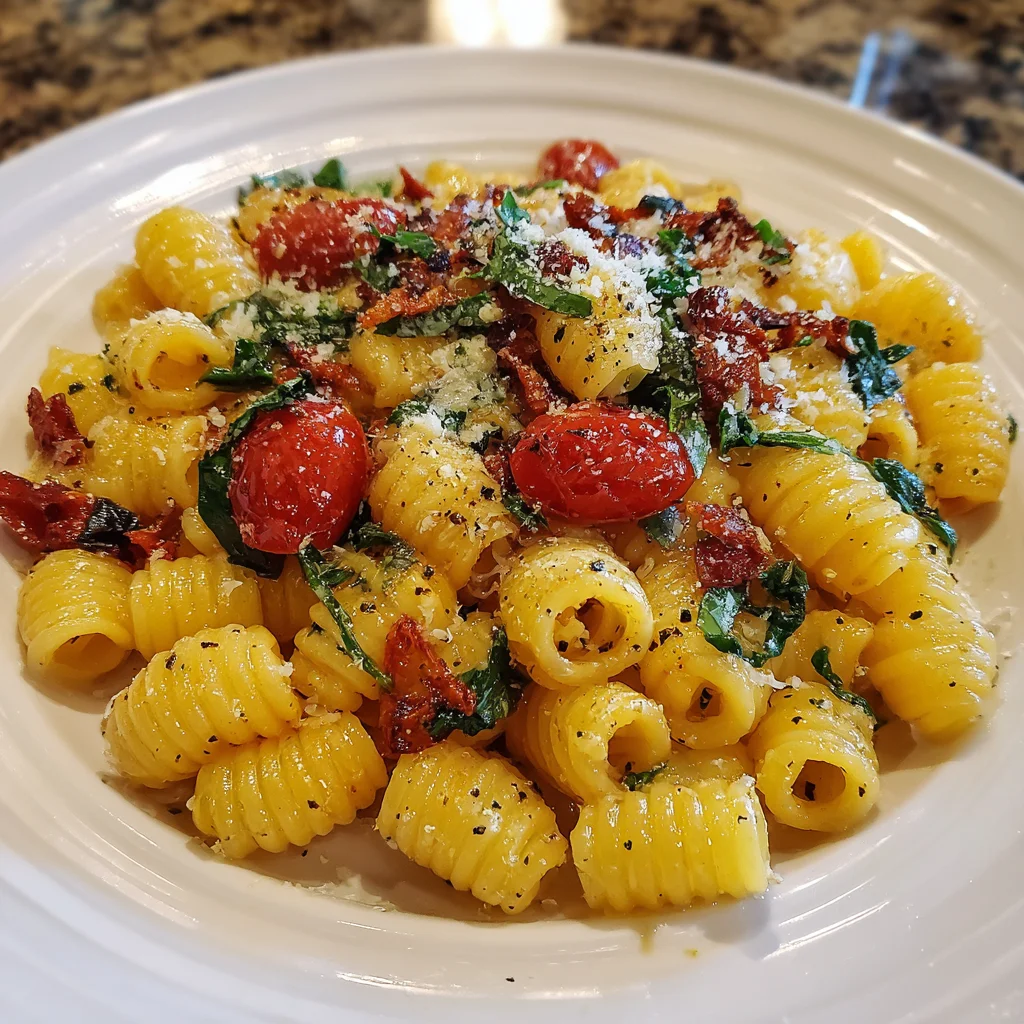 Tuscan Radiatore Pasta – Creamy, Savory & Bursting with Mediterranean Flavor!