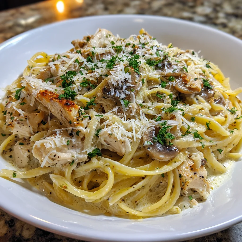 Easy Chicken Tetrazzini Pasta – Creamy, Cheesy & Family-Friendly Comfort!