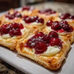 Mini Cherry Cheese Danishes – Flaky, Creamy & Bursting with Sweet Cherry Bliss!