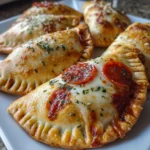 Homemade Easy Cheesy Pizza Pockets – Gooey, Golden & Kid-Friendly Delicious!