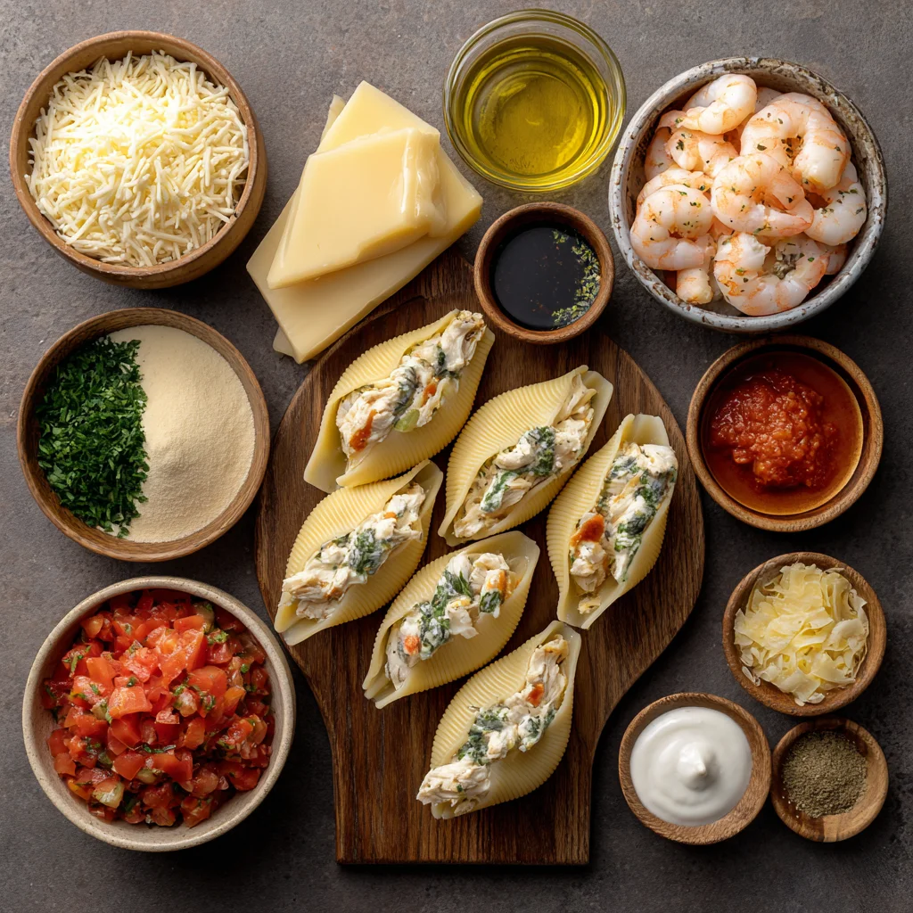 Creamy Seafood Stuffed Shells – Rich, Cheesy & Ocean-Inspired Perfection!