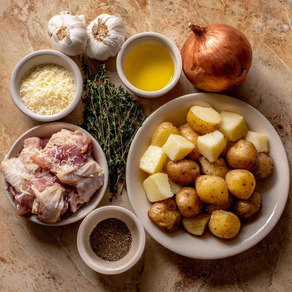 Garlic Parmesan Crockpot Chicken and Potatoes – Creamy, Savory & Effortlessly Delicious!