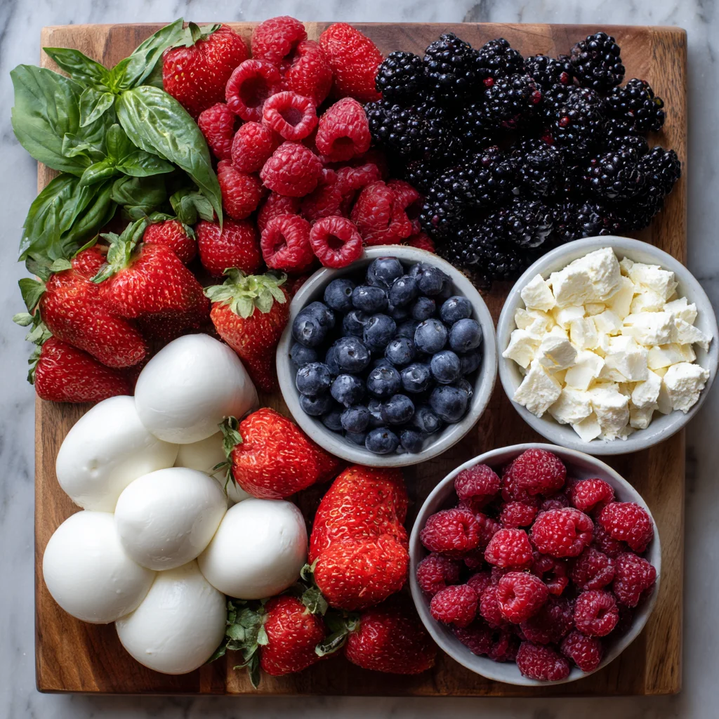 Mixed Berry Caprese Salad – Fresh, Sweet & Bursting with Summer Flavor