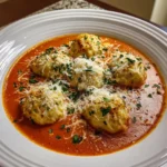 Tomato Soup with Cheese Dumplings – Creamy, Comforting & Full of Flavor!