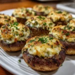 Cheesy Garlic Herb Stuffed Mushrooms – Savory, Gooey & Irresistible!