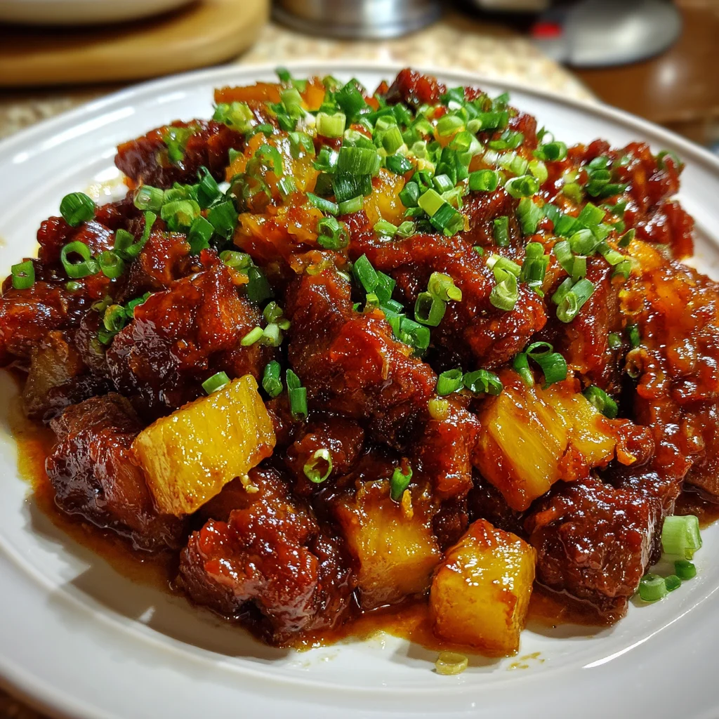 Pineapple Pork Slow Cooker – Sweet, Savory & Melt-in-Your-Mouth Delicious!