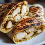 Cozy Cheesy Garlic Chicken Wraps – Warm, Melty & Bursting with Flavor!