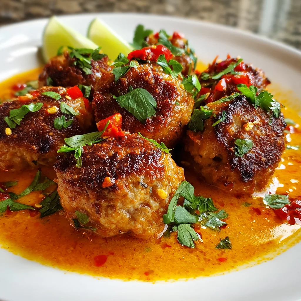 Thai Red Curry Turkey Meatballs – Creamy, Spicy & Bursting with Exotic Flavor!