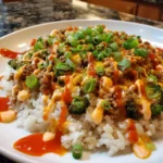 Ground Turkey Rice Bowls with Bang Bang Sauce – Creamy, Spicy & Irresistibly Good!