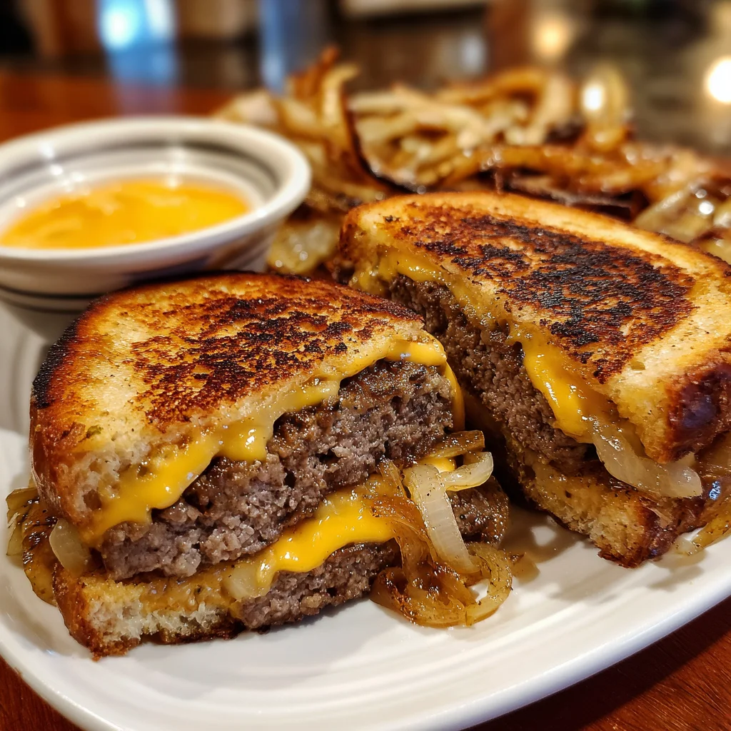 Smashing Patty Melts with Signature Sauce – Crispy, Cheesy & Bursting with Bold Flavor!