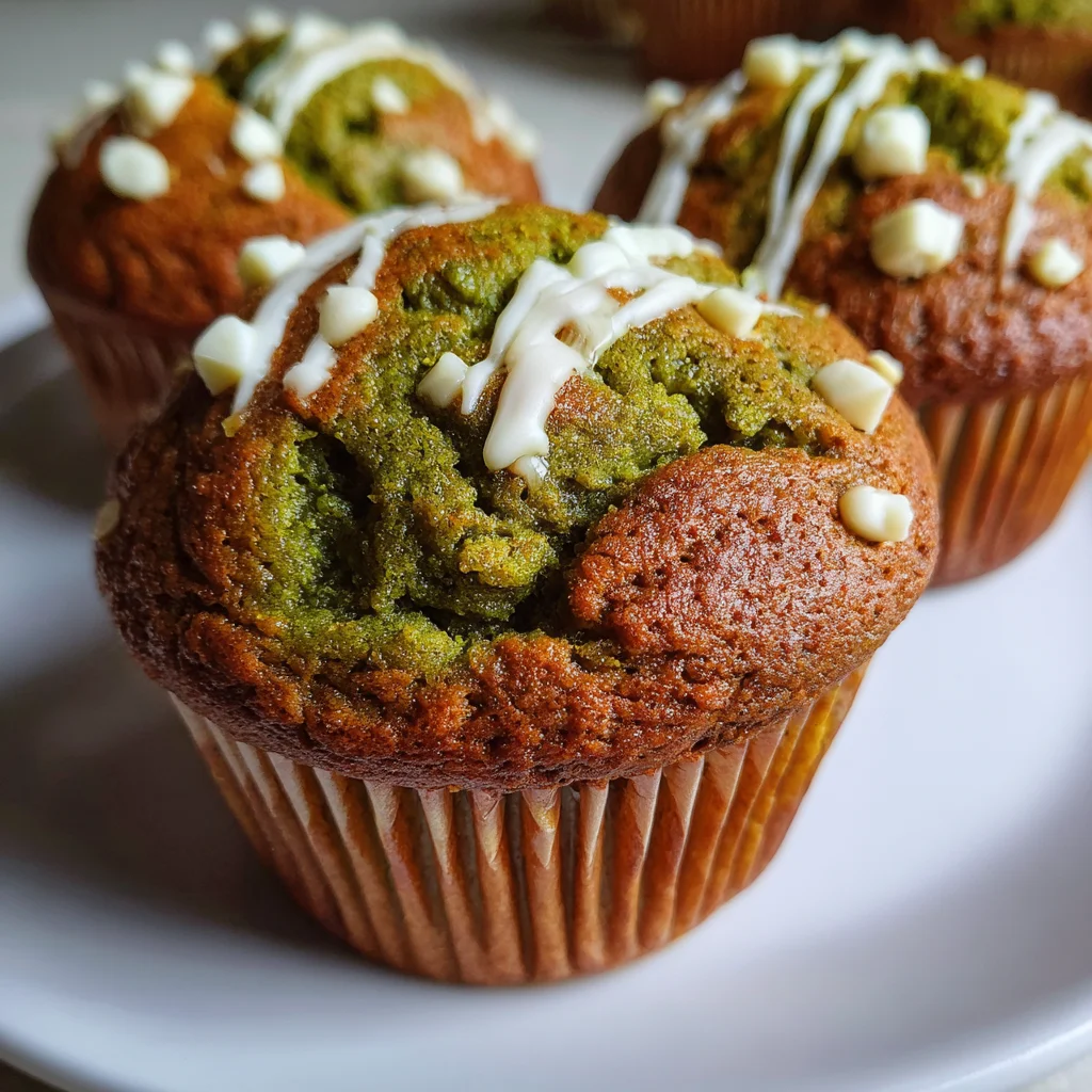 Matcha White Chocolate Pumpkin Muffins – Cozy, Vibrant & Uniquely Delicious!
