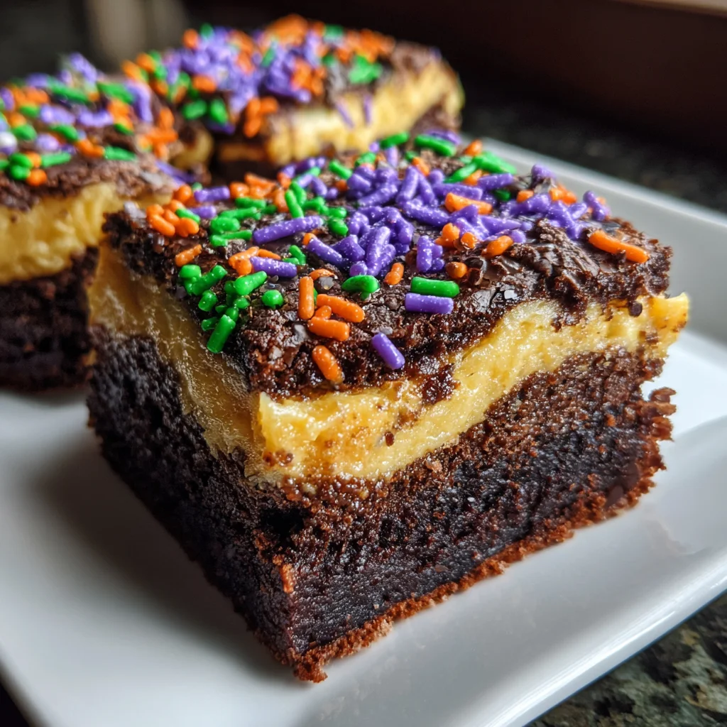 Halloween Cheesecake Brownies – Spooky, Fudgy & Frightfully Delicious!