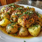 Garlic Parmesan Crockpot Chicken and Potatoes – Creamy, Savory & Effortlessly Delicious!