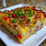 Denver Omelette Hashbrown Casserole – Hearty, Cheesy & Perfect for Breakfast Lovers!