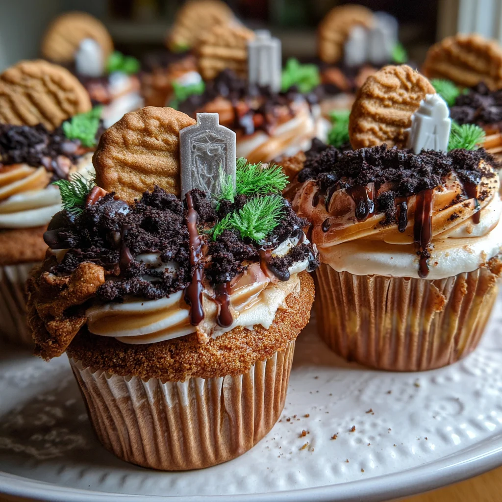 Halloween Graveyard Cupcakes – Creepy, Chocolatey & Party-Perfect!