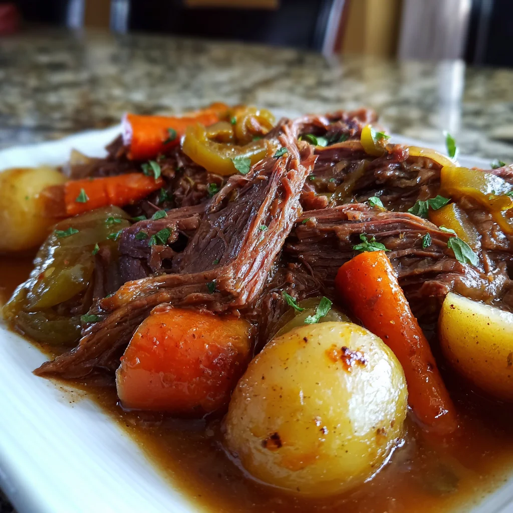 Crockpot Mississippi Pot Roast – Tender, Savory & Bursting with Bold Flavor!