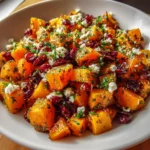 Roasted Butternut Squash with Cranberries and Feta – Sweet, Savory & Perfectly Festive!