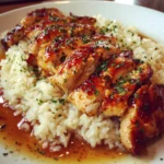 One-Pan Honey BBQ Chicken & Rice – Sweet, Smoky & Comfort in Every Bite!
