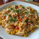 Street Corn Chicken Casserole – Creamy, Cheesy & Bursting with Bold Flavor!