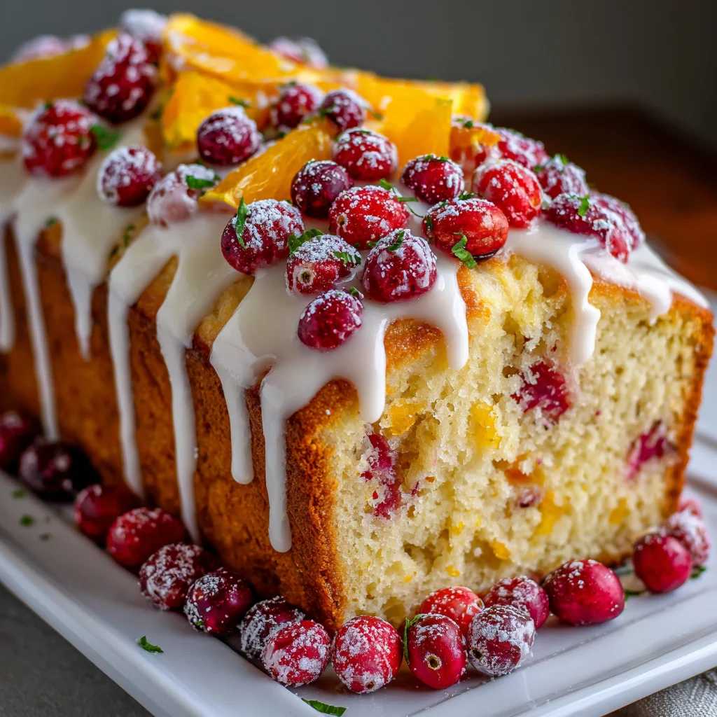 Cranberry Orange Loaf Cake – Moist, Zesty & Bursting with Festive Flavor!